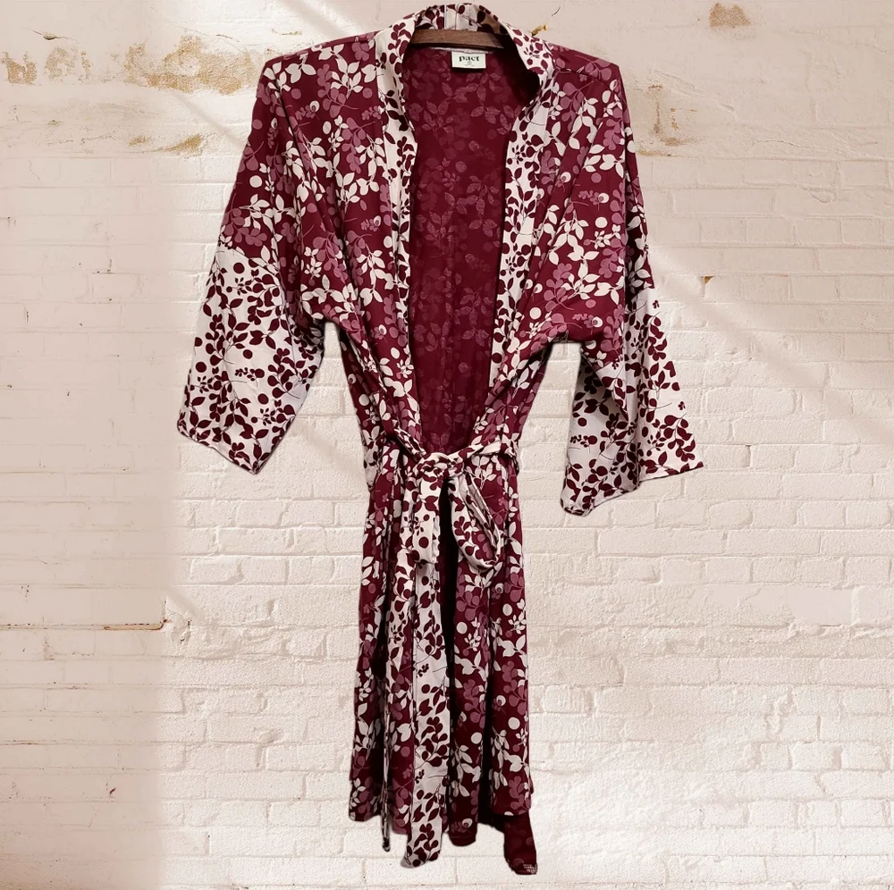 PACT Staycation Floral 3-Piece Lounge Set  In Organic Cotton Size Medium - Picture 6 of 10